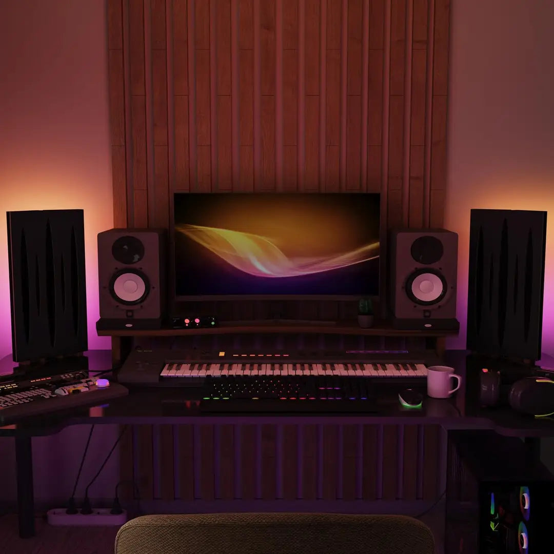 Pulsar-Mini™ Painel Acústico de Mesa com Iluminação RGB