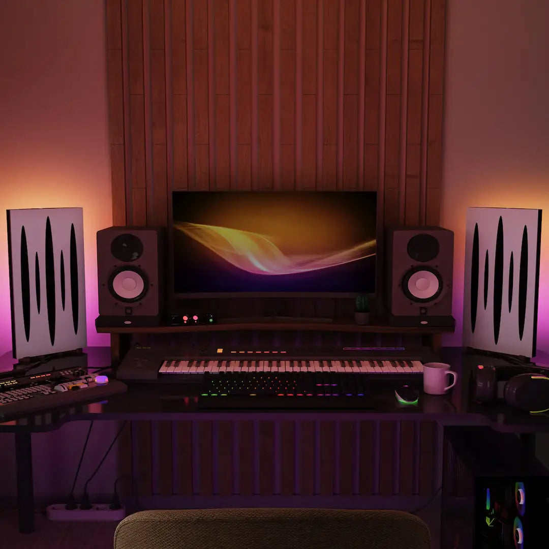 Pulsar-Mini™ Painel Acústico de Mesa com Iluminação RGB