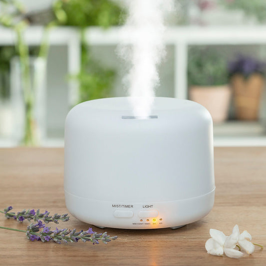 AromaGlow™ – Difusor Ultrassónico 3-em-1 com LED Multicolor e 400ml